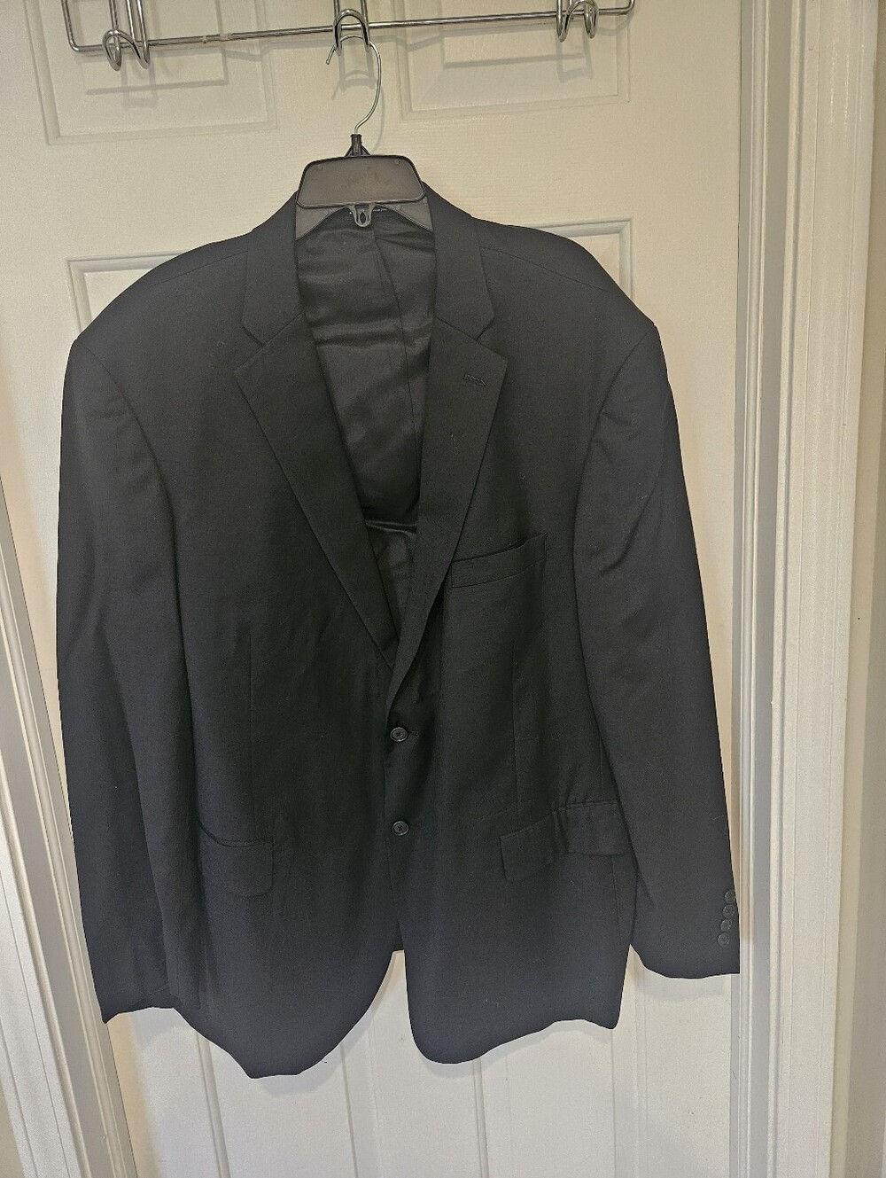 Stafford Black Men's Two-Button Suit Jacket